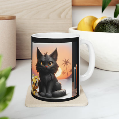 Maine Coon Kitten and Tweety Bird Mug