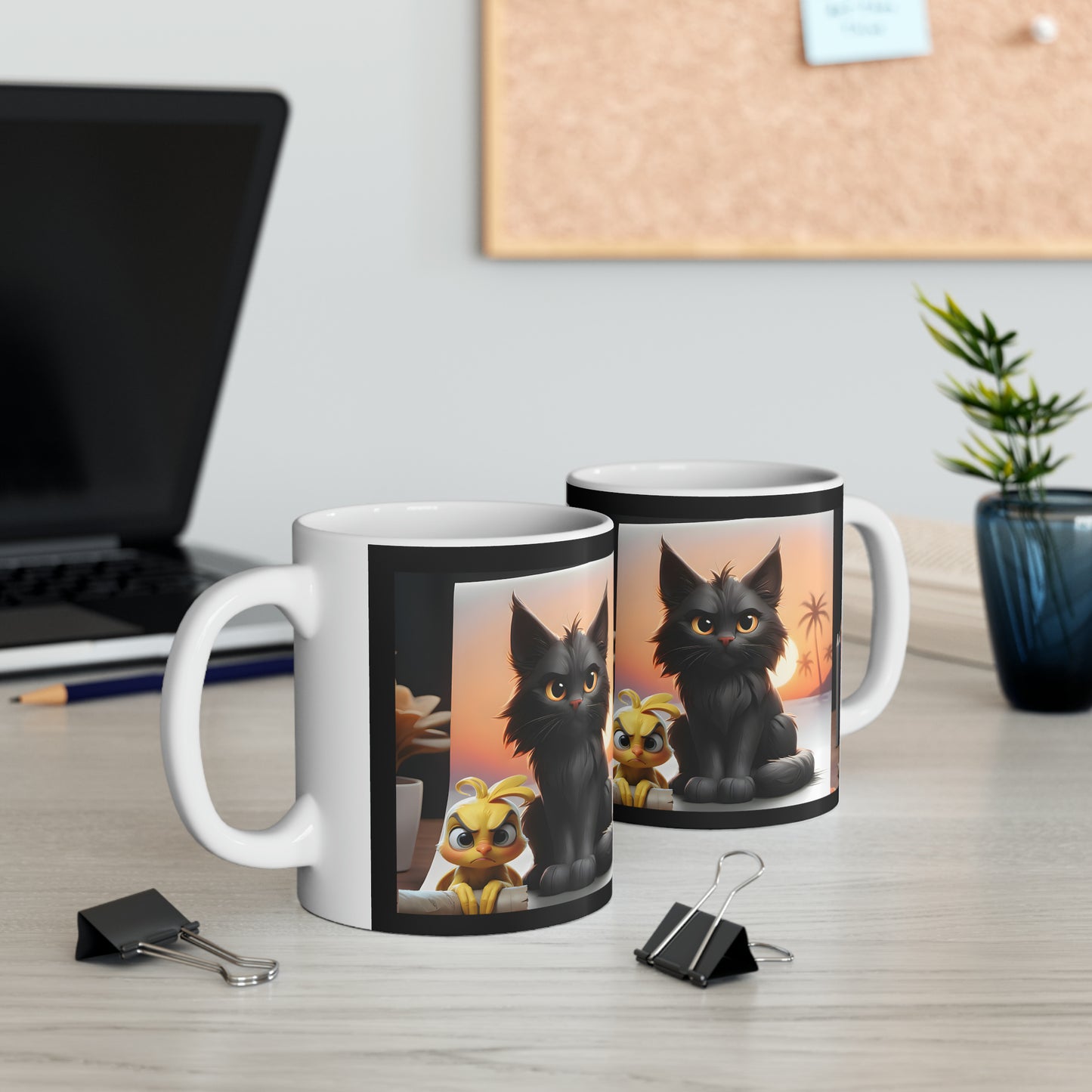 Maine Coon Kitten and Tweety Bird Mug