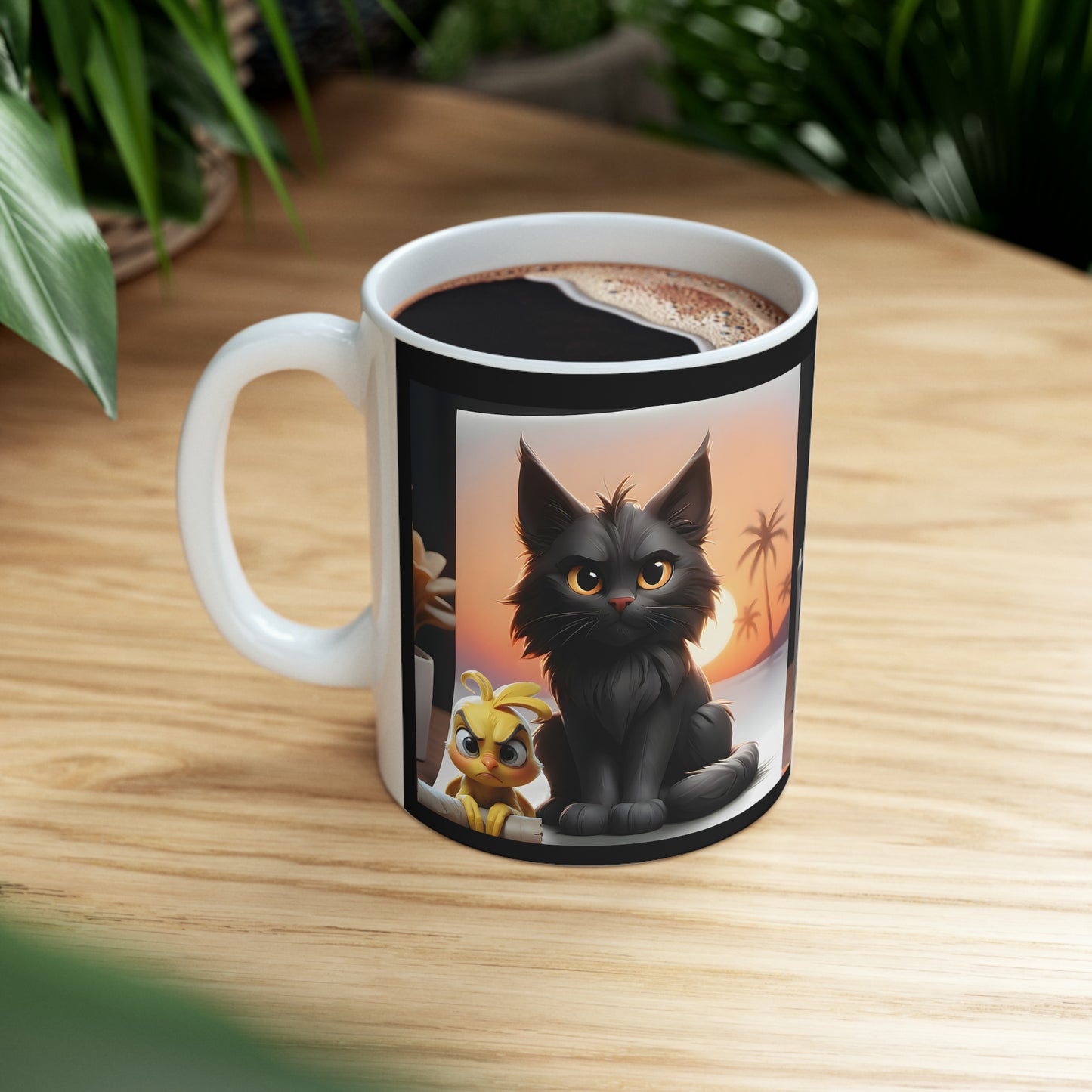 Maine Coon Kitten and Tweety Bird Mug