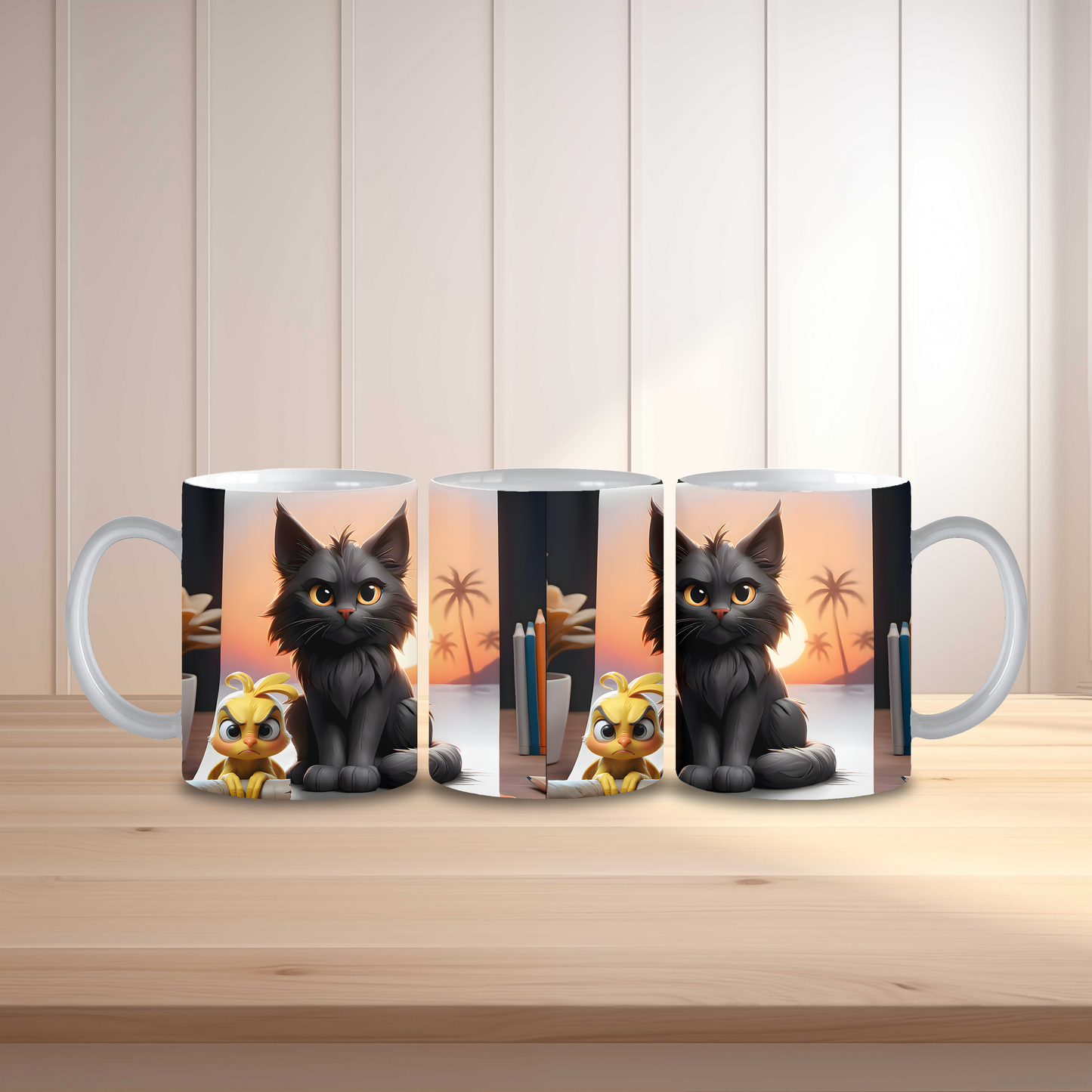 Maine Coon Kitten and Tweety Bird Mug