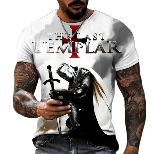 Vintage Templar 3D Printed T-Shirt